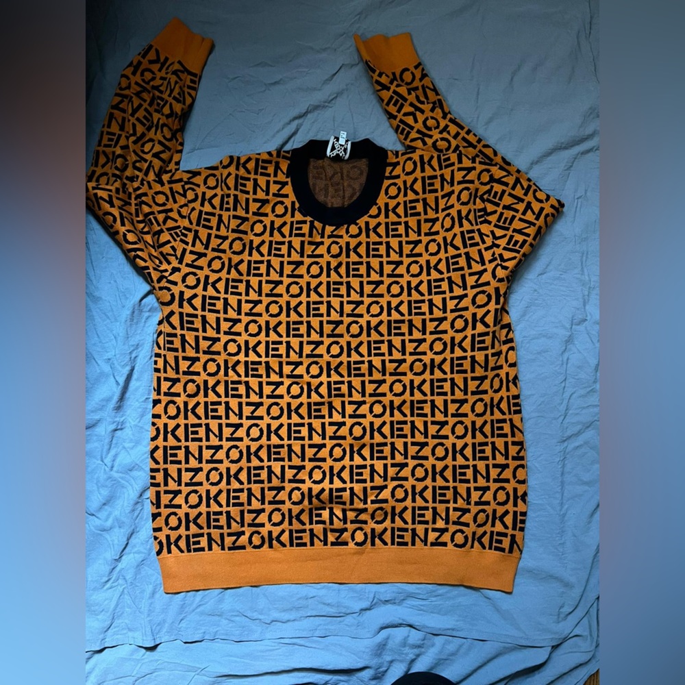 Kenzo Sport Oversize Monogram Jumper orange